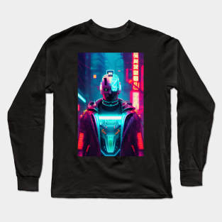 Abstract Cyberpunk Cyborg Long Sleeve T-Shirt